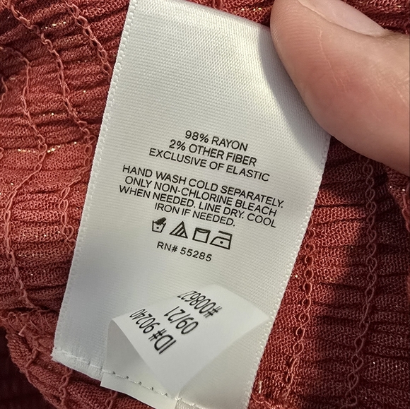 Express - Coral Smocked Blouse - Picture 12 of 13